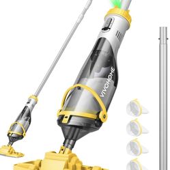 VIVOHOME Cordless Pool Vacuum with Telescopic Pole, Powerful Suction up to 18.5 GPM, 60 Mins Running Time, Handheld Rechargeable Swimming Pool Cleaner