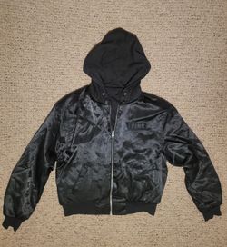 WOMENS VS PINK PUFFER COAT WITH REMOVABLE HOOD BLACK SIZE XS