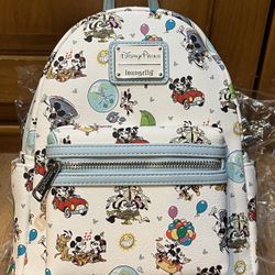 Disney Parks, Minnie And Mickey Mouse RailRoad Loungefly Minibackpack