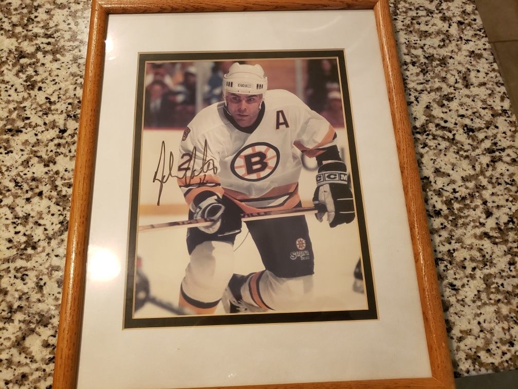 Autographed Adam Oates framed picture smoke free pet free hom
