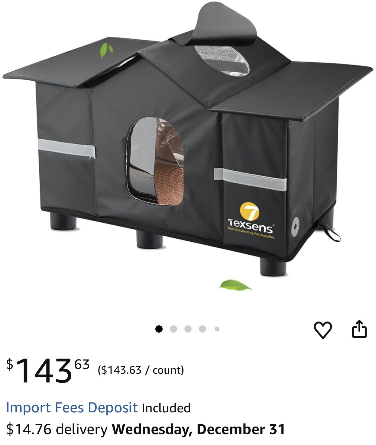 Texsens Outdoor Cat House - Brand new - Down from $ 145
