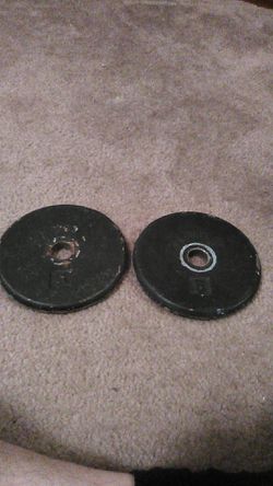 Two 5-lb weight plates