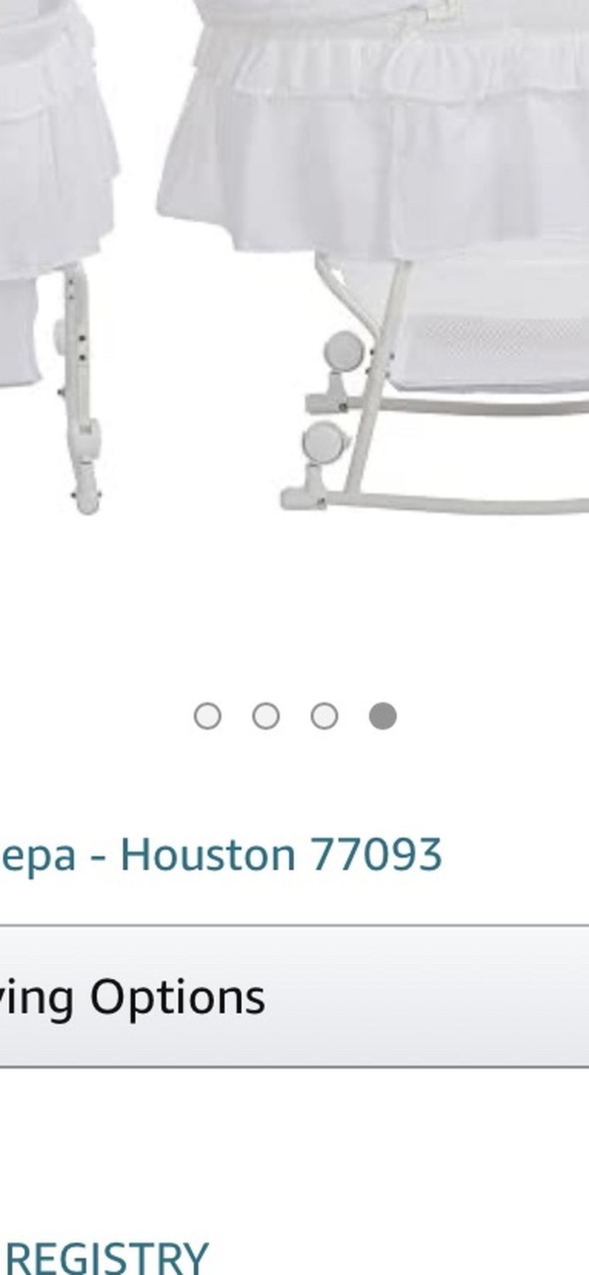 Dream On Me Lacy Portable in Bassinet and Cradle in White