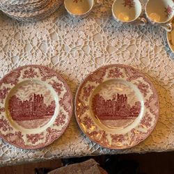 Old British Castles by Johnson Brothers - set of two plates