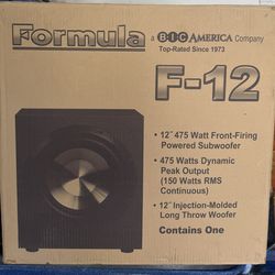 🔊 BIC America 12” Powered Subwoofer – 475W Home Theater Sub – Brand New in Box