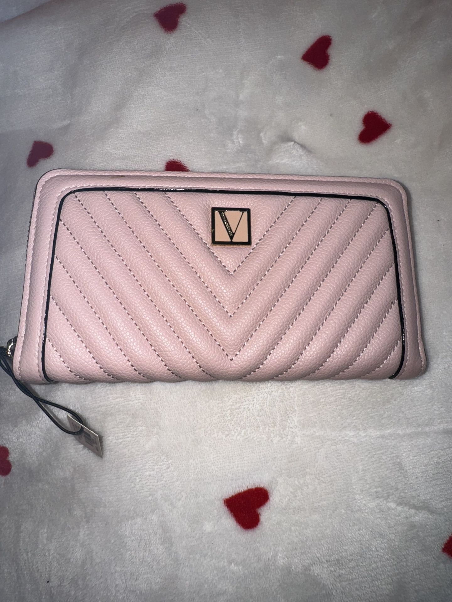 Victoria Secret Large Pink Zip Wallet