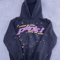 black sp5der hoodie size small