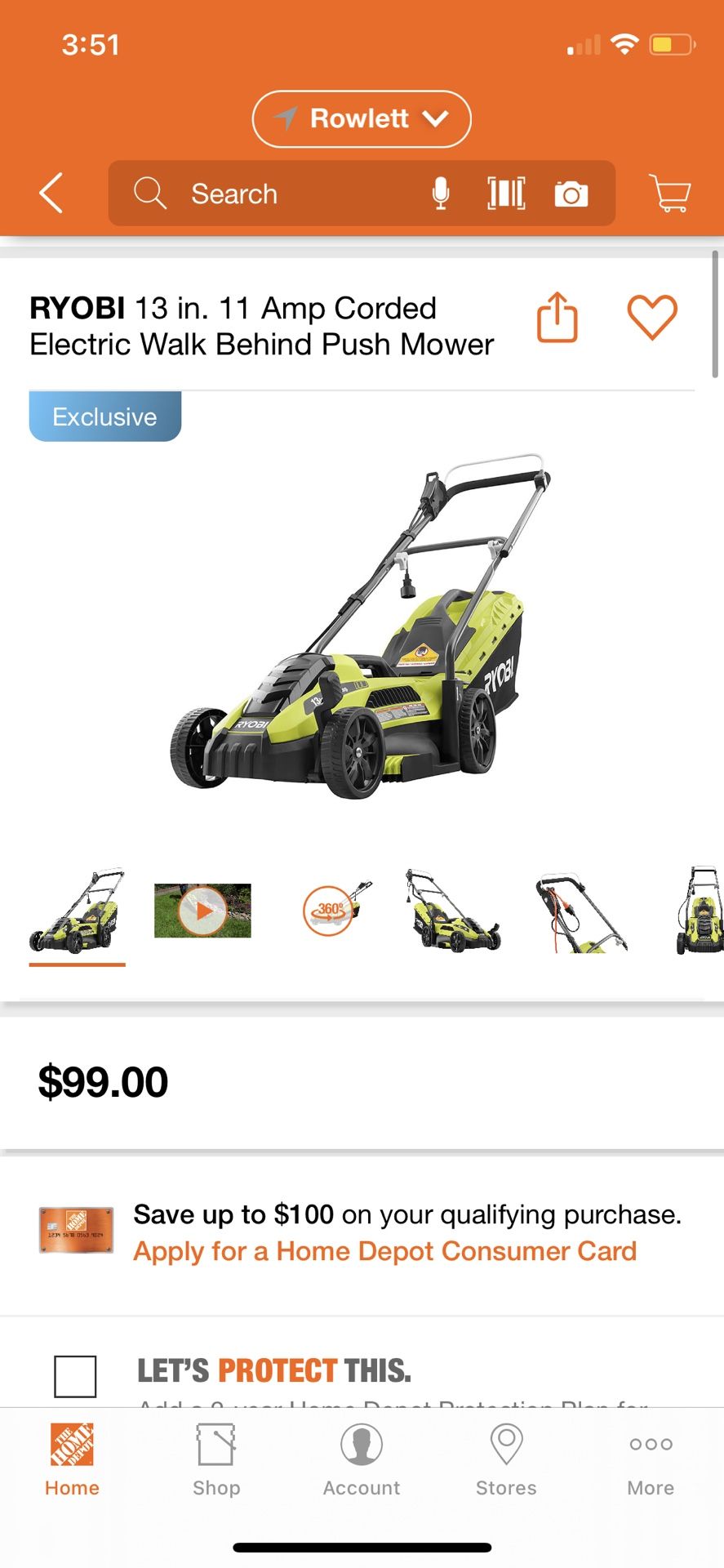 Ryobi Electric Mower