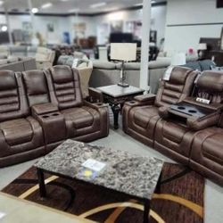 Game Zone Power Reclining Sofa and Loveseat Livingroom Set, Furniture Couch Recliner