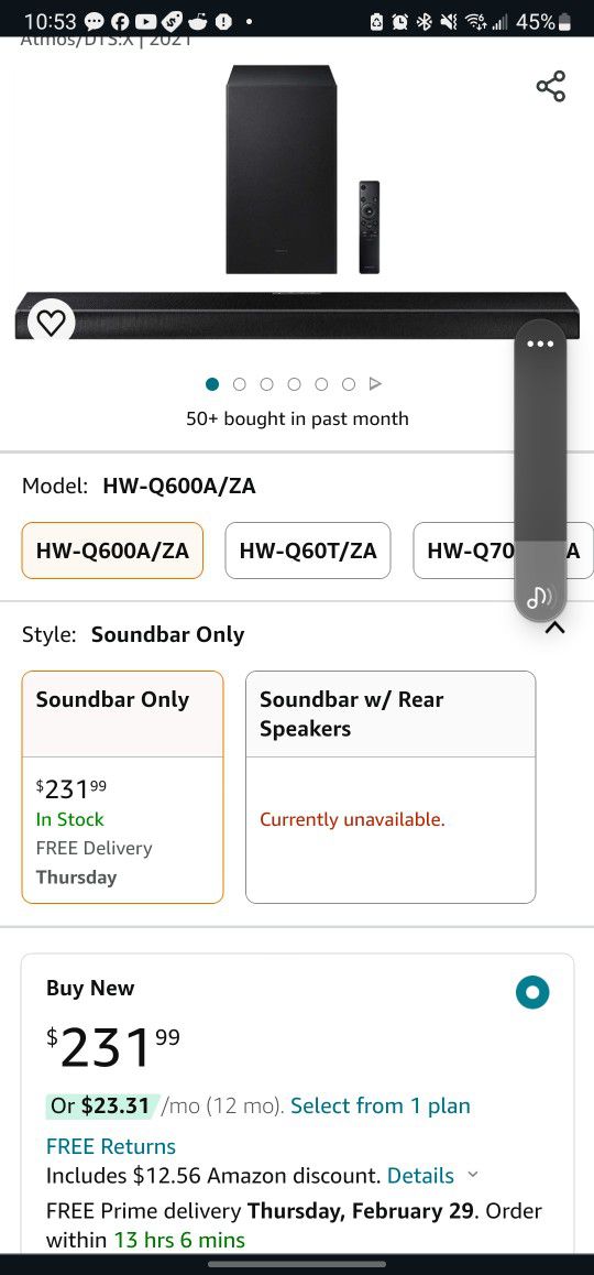 Samsung HW-Q600A & 9100S Rear Speaker Kit