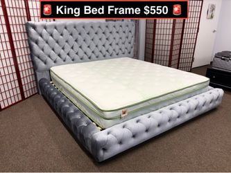 New Solid King Bed frame  (( available in different colors