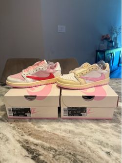 Travis Scott pink Jordan 1 low