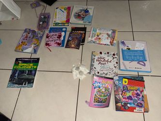 Kids toys , dolls , Minnie Mouse , books , pink hangers