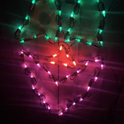 Vintage Halloween Totally Ghoul 2004 Lighted Tree Mask Mesh Spooky Decoration