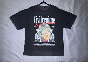 Vintage Civil Regime Graphic T-Shirt Mens XL OG Drop Archive Black Streetwear