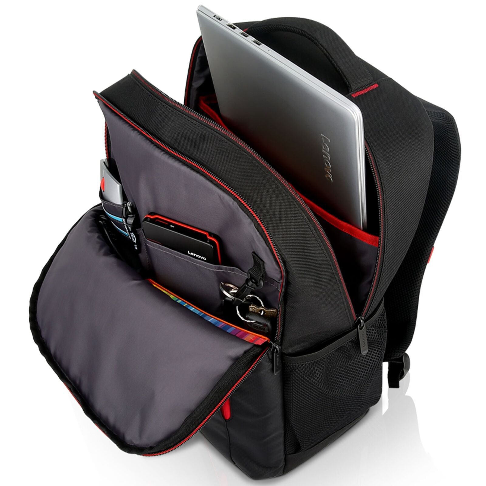 NWT Lenovo 15.6” Laptop Business School Bag Backpack Black Water Repellant Tear Resistant 17.3x12.8x4.7” 1 Yr Warranty 