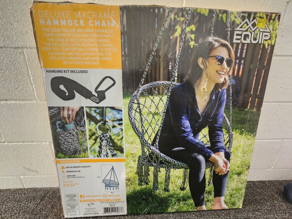 Deluxe Macrame Hammock Chair