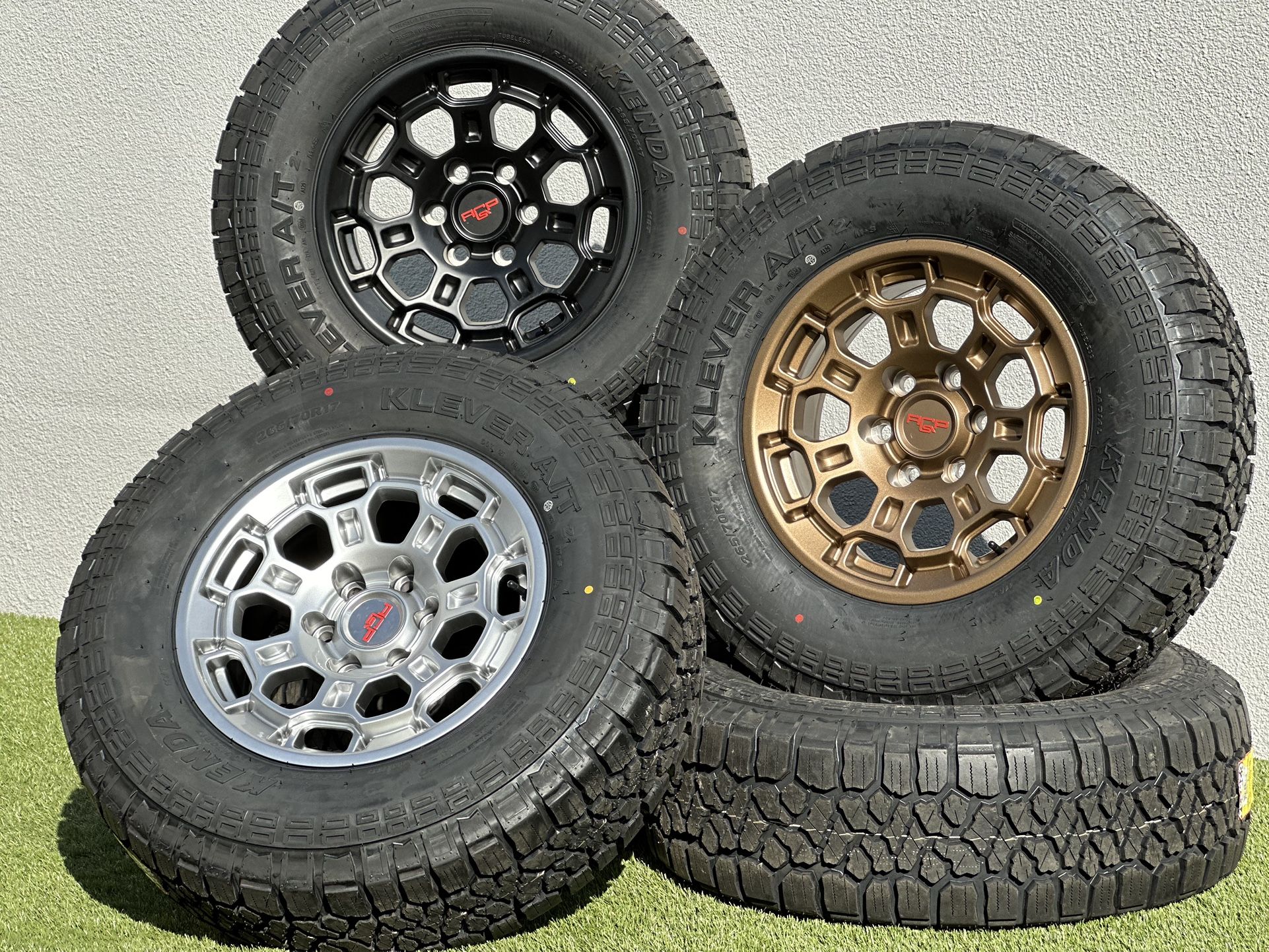 NEW 17” Toyota TRD Pro Style wheels 6x5.5 Tacoma 4Runner Rims A/T Kenda Tires FJ Cruiser Tundra Sequoia