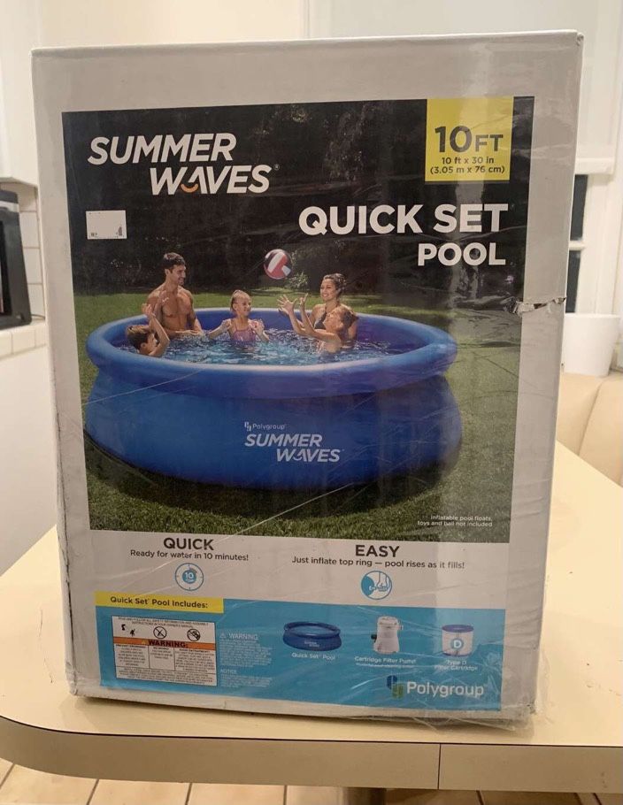 HOT 30in Polygroup Summer Waves 10ft Pool Brand New