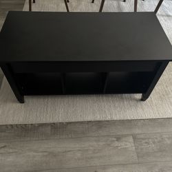 Black coffee table with storage lift top