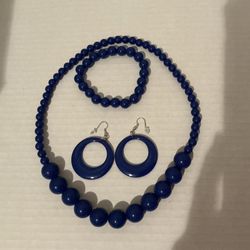 Necklace Bead Set Blue