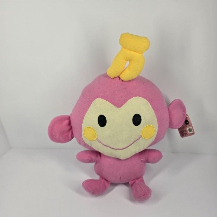 2015 Chi Chai Monchan 14” Sanrio Fiesta Pink Plush Monkey Banana Head With Tag