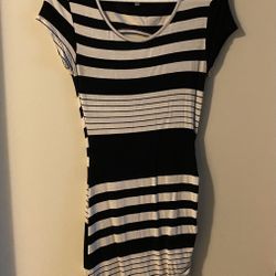 Black And White Night Club Dress