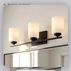 Vanity Light with White Frosted Glass Wall Light, LED Compatible