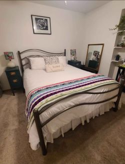 FRAME ONLY queen bed frame