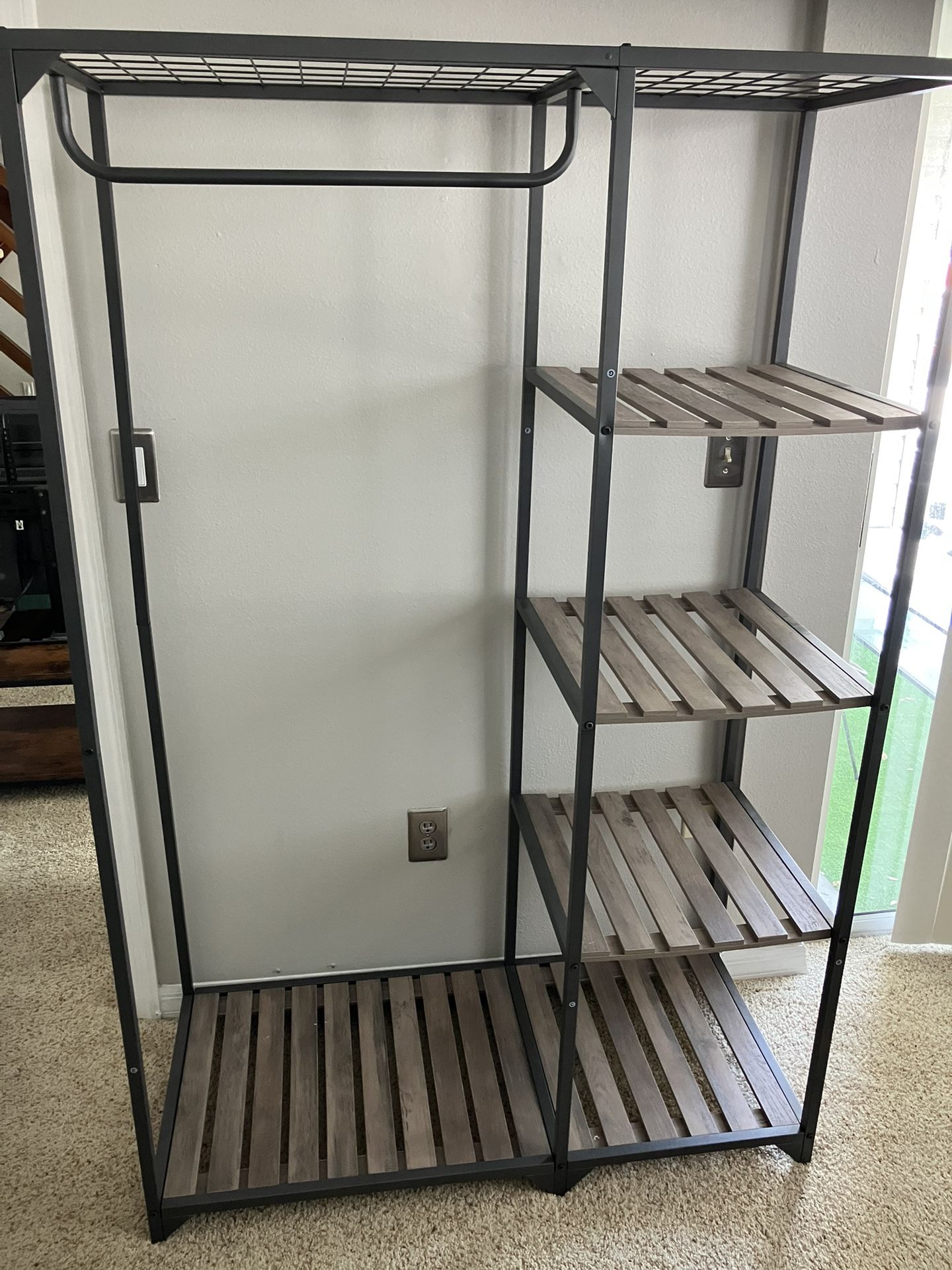 Hanging Rack With Shelves