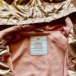 Rose Golden Fleece Rain Jacket 4-6T