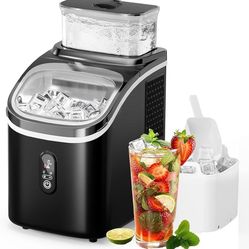 34LBS in 24Hrs Auto-Cleaning Portable Ice Maker Machine, 16 Pcs in 13 Mins Nugget Icemakers with 1.54lbs Ice Basket for Home Kitchen Office Bar Campin