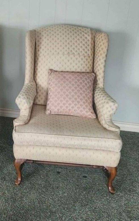 Vintage 1970s wingback chair