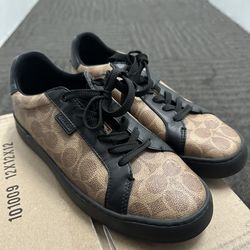 Coach Mens Brown Leather Sneakers sz 8.5