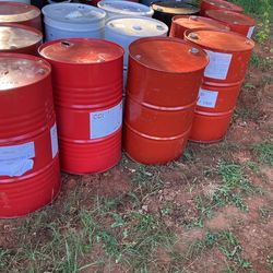 55 Gallon Metal Drums Barrels-5.00 Each
