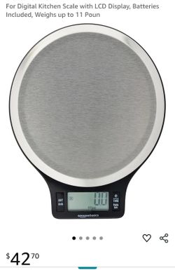 Scale with LCD Display, Batteries Included, Weighs up to 11 Poun

