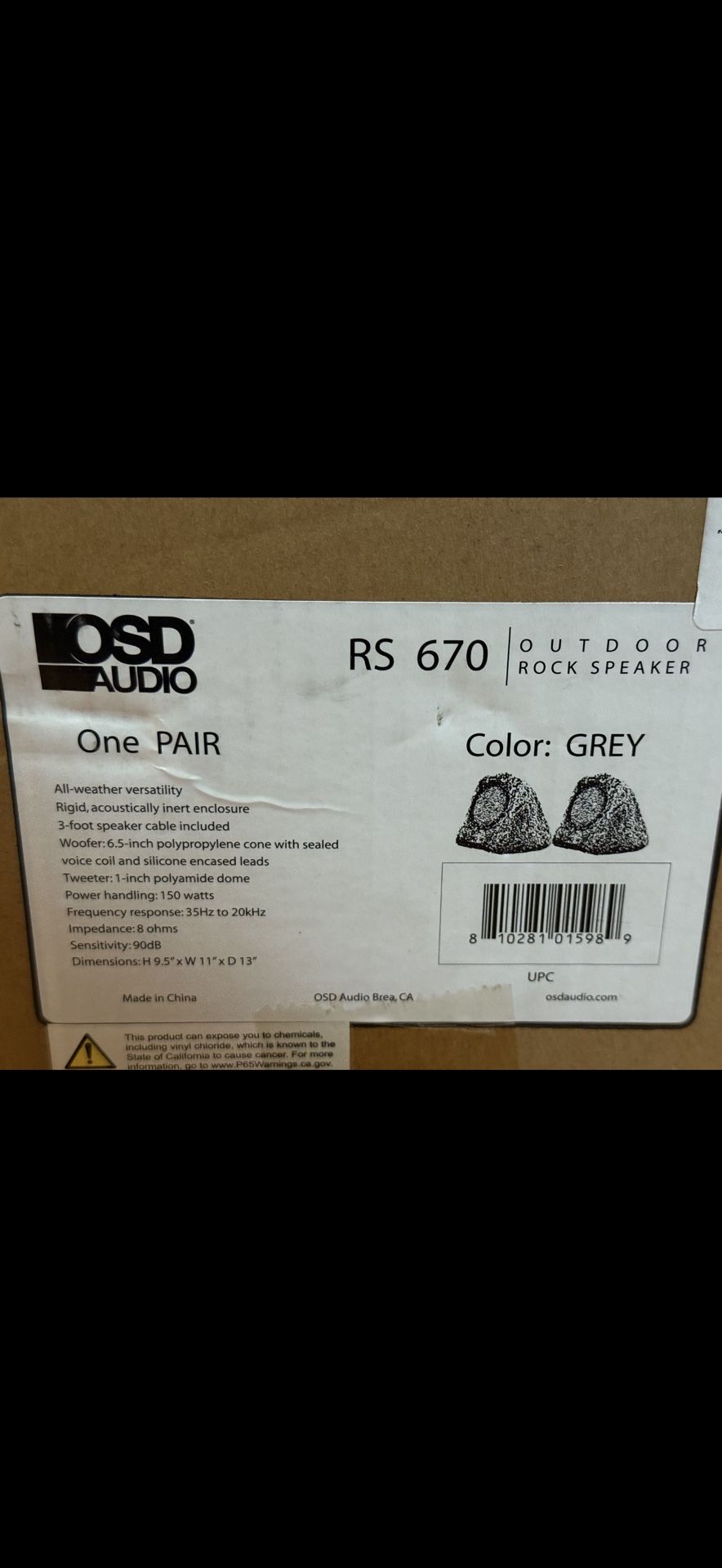OSD Audio RS670 Outdoor Rock Speakers