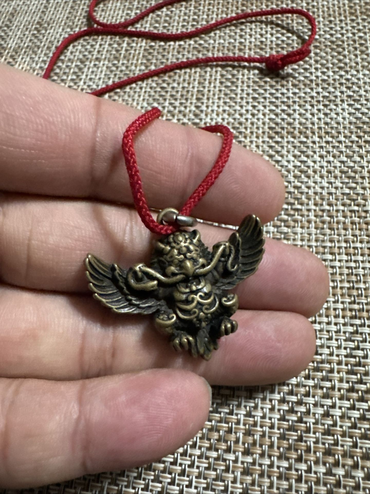 Tibetan Buddhism bronze winged Garuda bird Pendants amulet