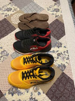 Fila and rainbow shoes