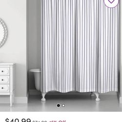 Wagner Stripped Shower Curtain 