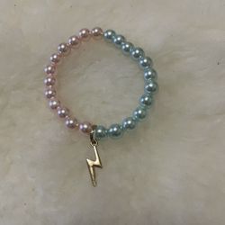 Blue And Pink Charm Beaded Bracelet- Kids Bracelet 