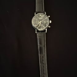 JARAGAR Black and Silver Dial Men Military Pilot  Mechanical Watch
