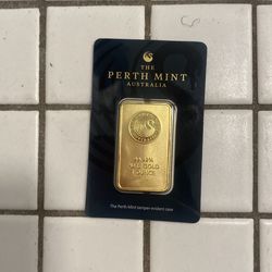 Perth Mint 1 oz Gold Bar (Local Cash Only)