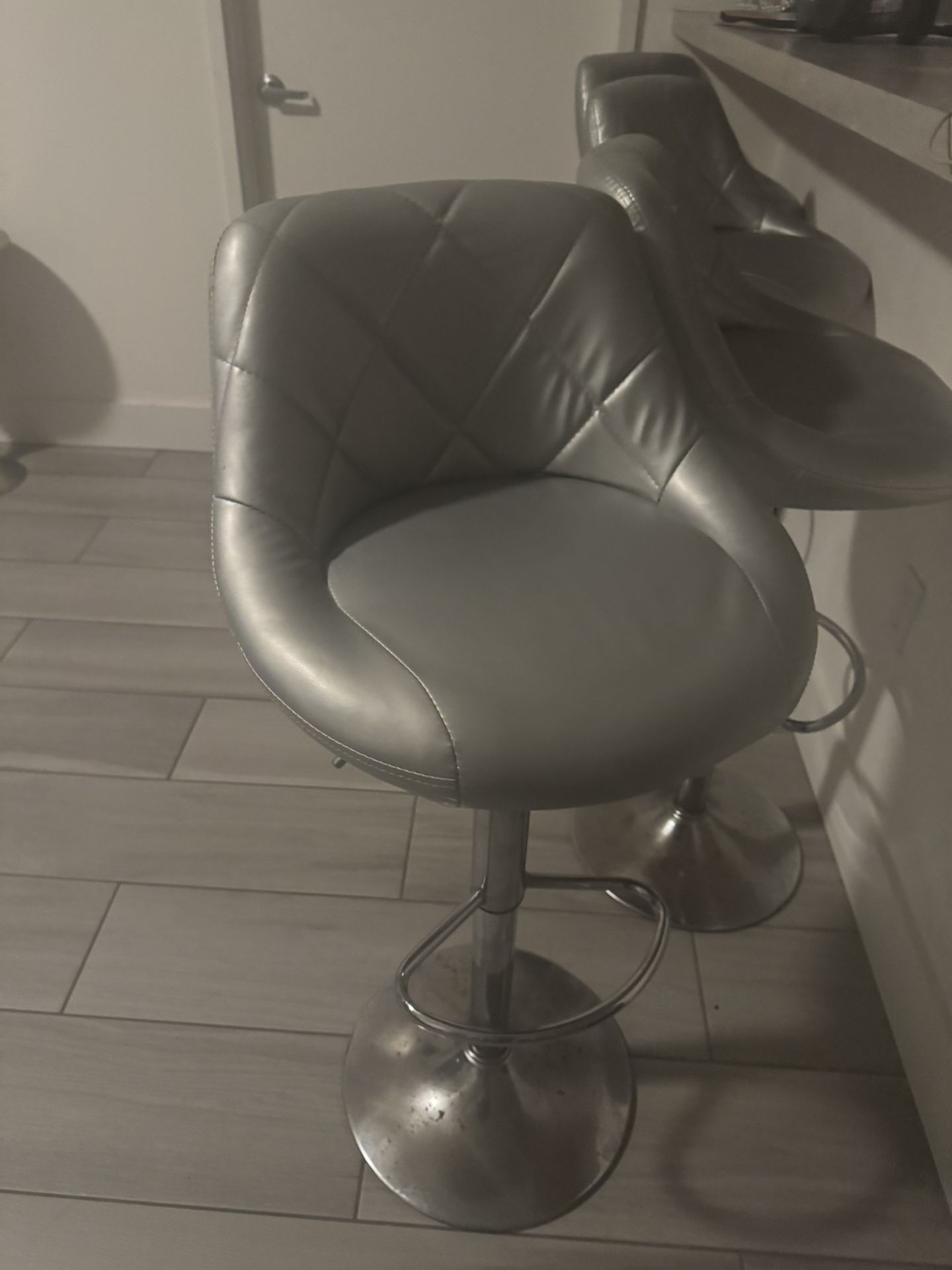 4 Silver Bar Stools NEED GONE TODAY