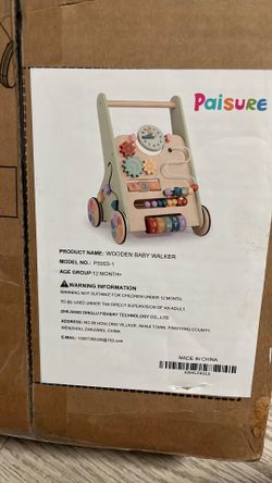 Paisure Wooden Baby Walker