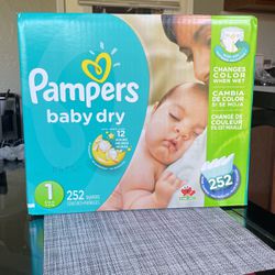 252 Count Pampers Size 1