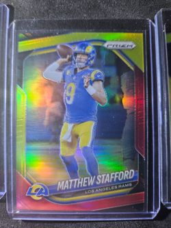 2025 prizm Matthew Stafford red and yellow /44