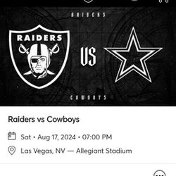 Raiders vs Cowboys