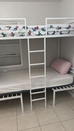 Bunk bed with conversation to make bottom desk