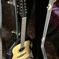 12 String Acoustic Electric Guitar & Hardshell Case